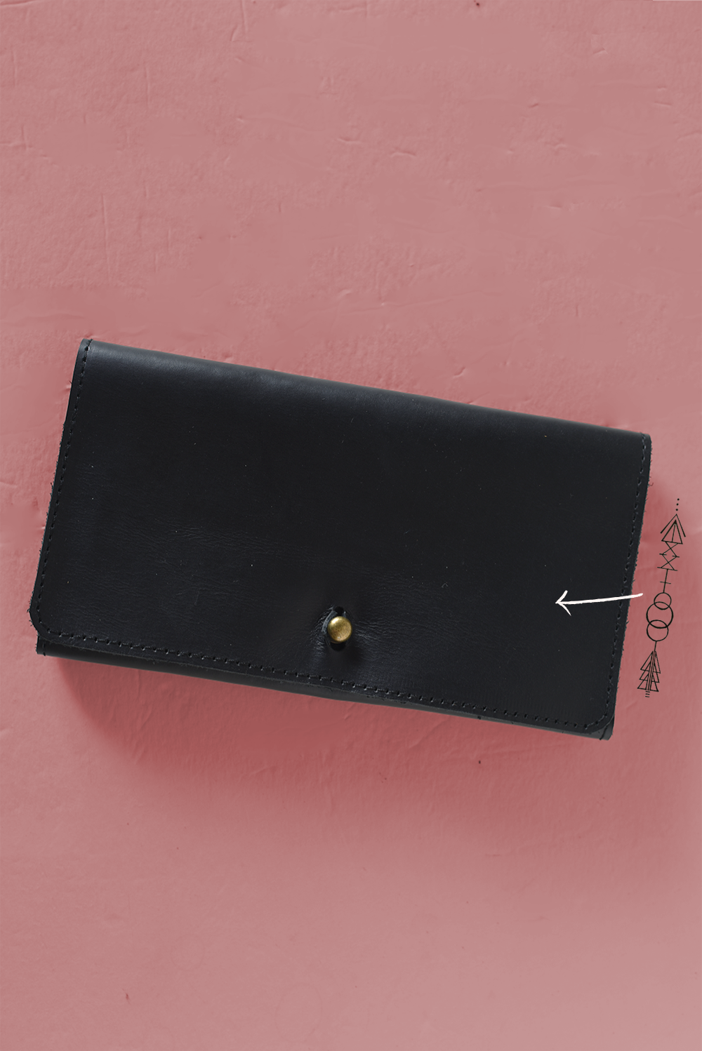 MADE TO ORDER - Down to Defend Fold Over Leather Wallet