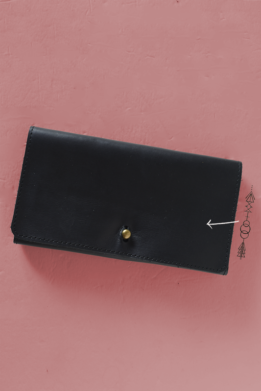 MADE TO ORDER - Down to Defend Fold Over Leather Wallet