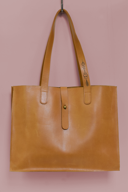 MADE TO ORDER - Down to Defend Large Leather Handbag