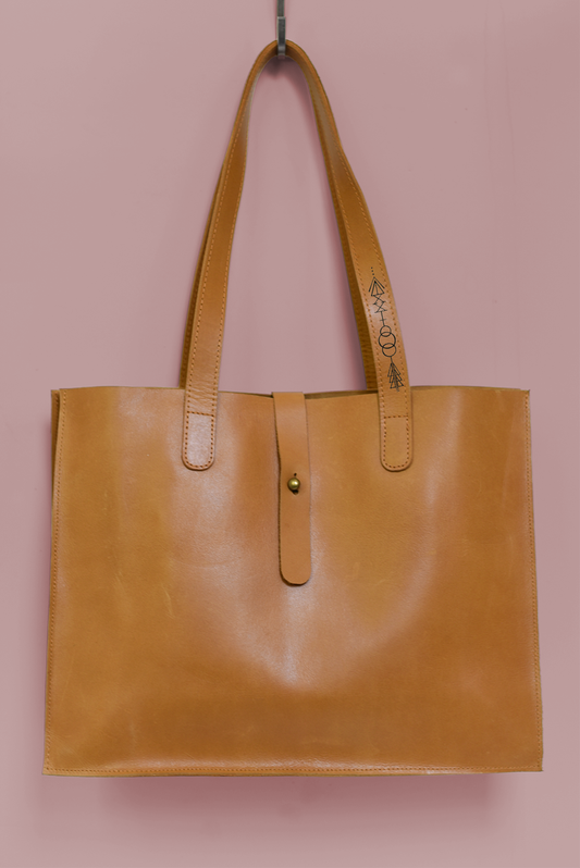 MADE TO ORDER - Down to Defend Large Leather Handbag