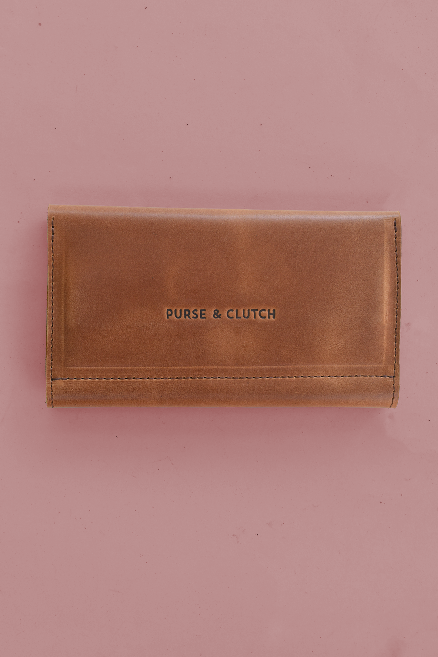 Scalloped Fold Over Leather Wallet