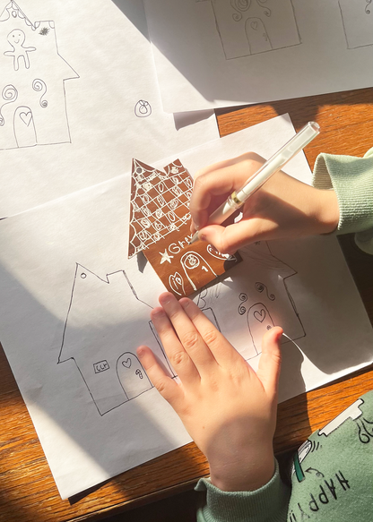 Leather Gingerbread House Ornament Making Kits