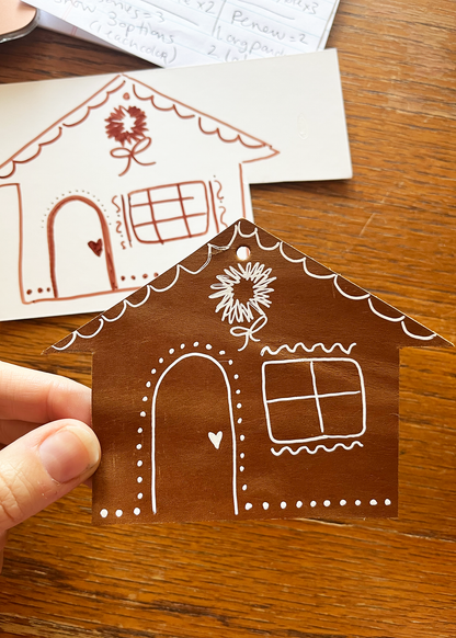 Leather Gingerbread House Ornament Making Kits