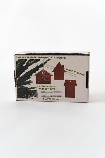 Leather Gingerbread House Ornament Making Kits