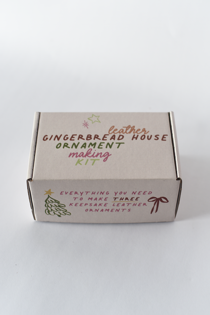 Leather Gingerbread House Ornament Making Kits