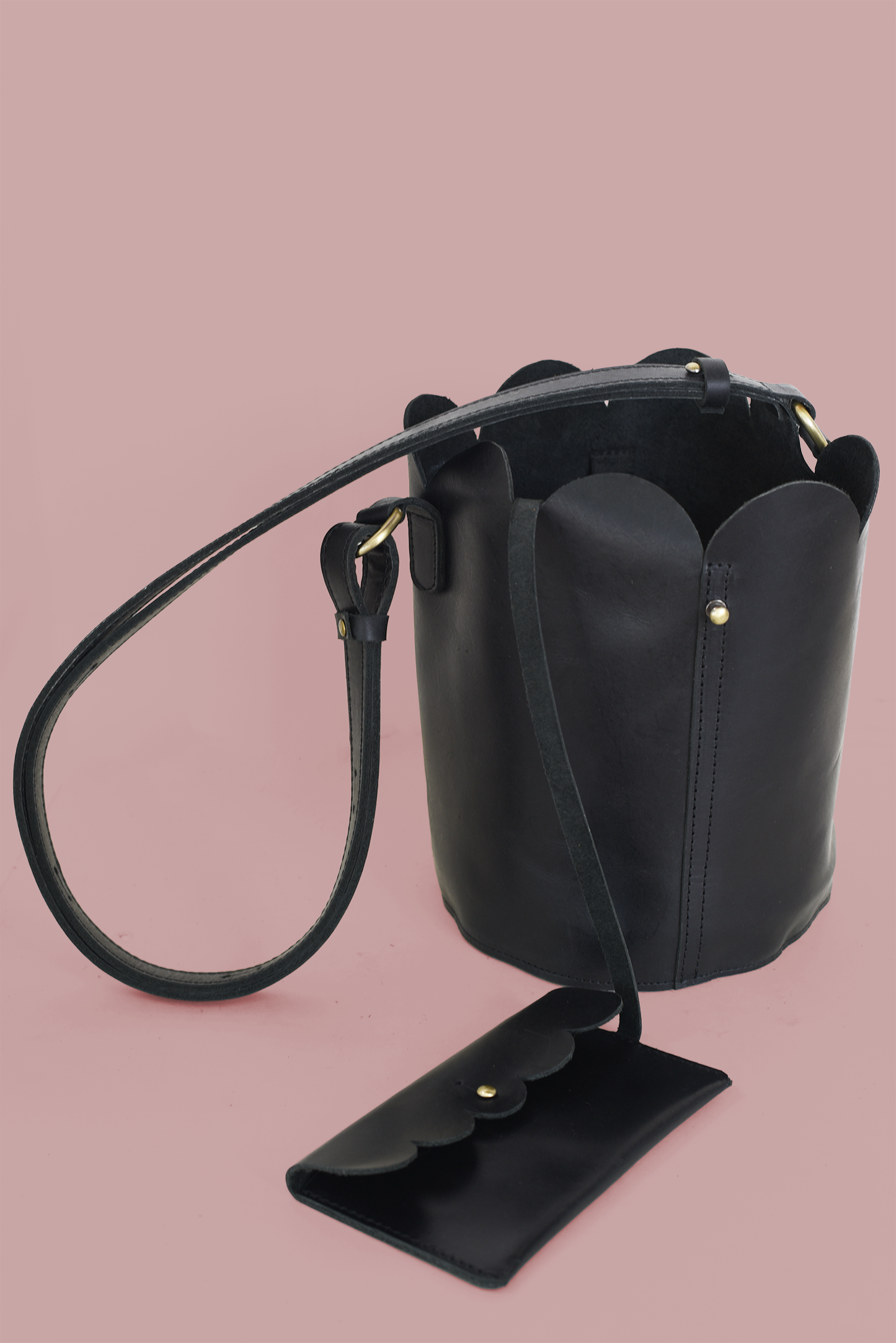 Scalloped Bucket Bag