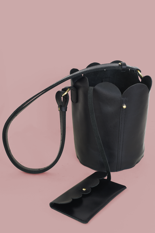 Scalloped Bucket Bag